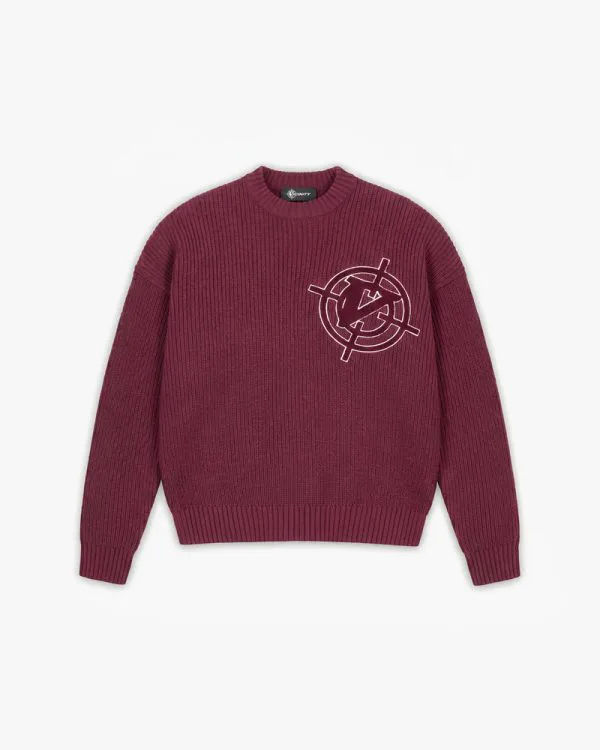 Avenue knitwear dark cherry - Avenue Wear