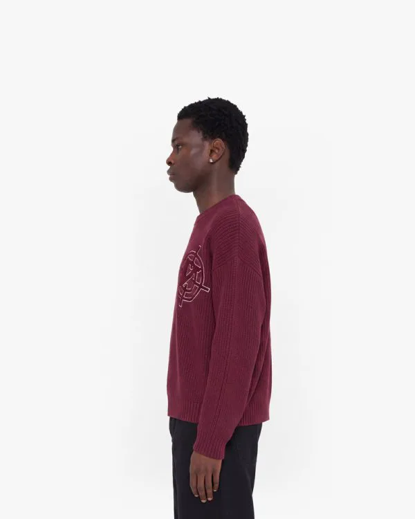 Avenue KNITWEAR DARK CHERRY - Sweats & Hoodies - streetwear Avenue Wear