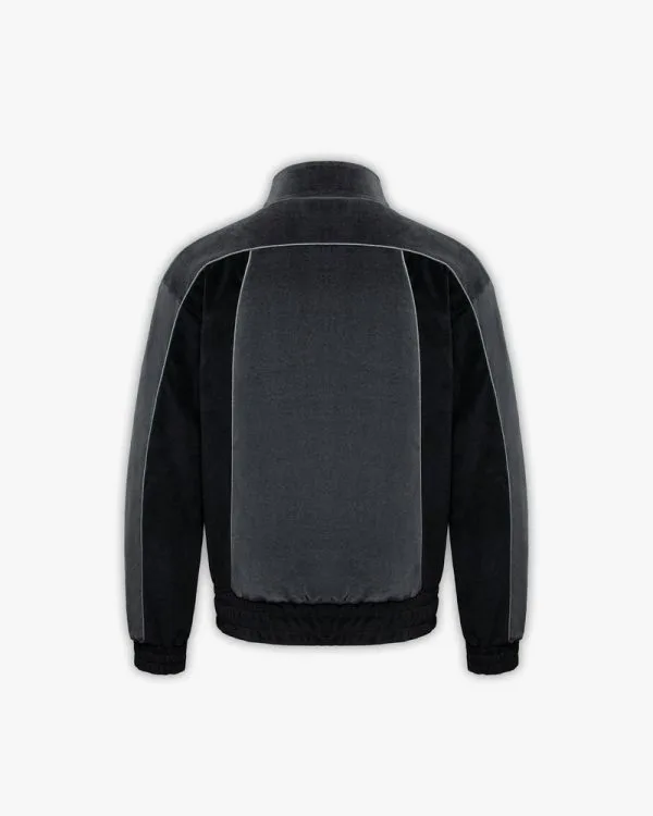 VELOURS TRACK JACKET BLACK - Vestes - streetwear Avenue Wear