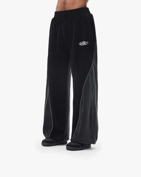 VELOURS TRACK PANTS BLACK - Pantalons & Jorts - streetwear Avenue Wear