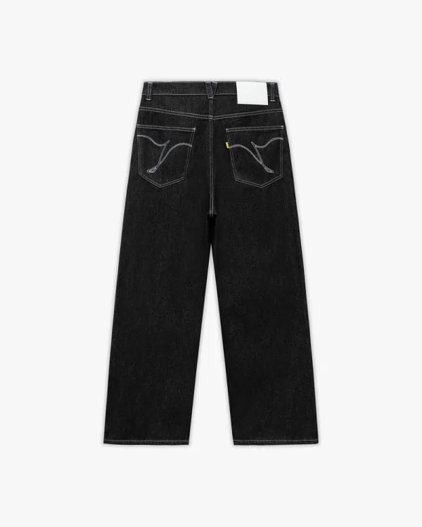 VOLUME DENIM RAW BLACK - Pantalons & Jorts - streetwear Avenue Wear