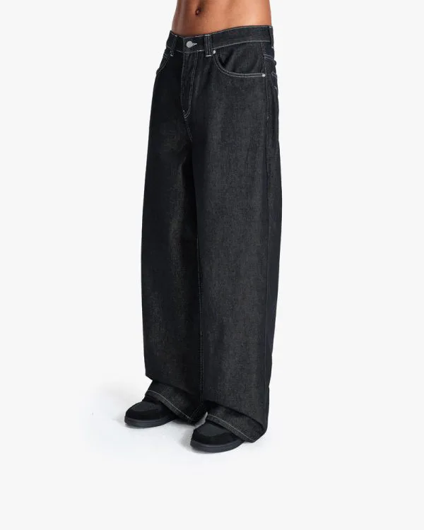 VOLUME DENIM RAW BLACK - Pantalons & Jorts - streetwear Avenue Wear