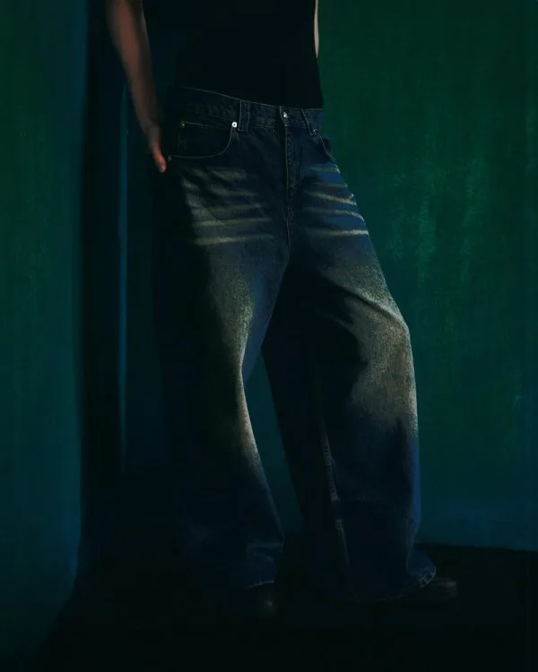 VOLUME DENIM VEIL - Pantalons & Jorts - streetwear Avenue Wear