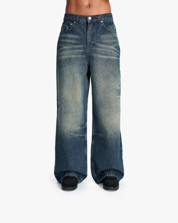 VOLUME DENIM VEIL - Pantalons & Jorts - streetwear Avenue Wear