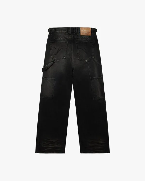 WILD SOUTH CARPENTER DENIM COAL - Pantalons & Jorts - streetwear Avenue Wear