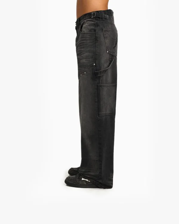 WILD SOUTH CARPENTER DENIM COAL - Pantalons & Jorts - streetwear Avenue Wear