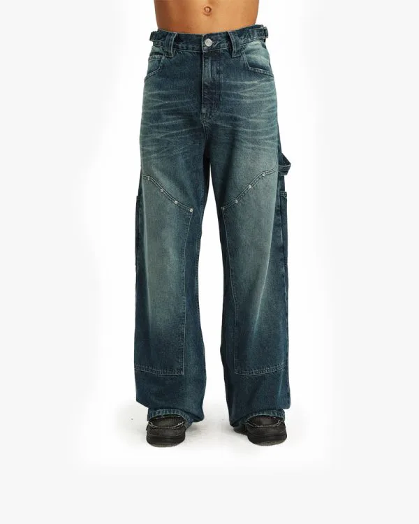 WILD SOUTH CARPENTER DENIM LAKE - Pantalons & Jorts - streetwear Avenue Wear