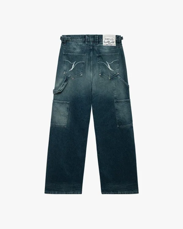WILD SOUTH CARPENTER DENIM LAKE - Pantalons & Jorts - streetwear Avenue Wear