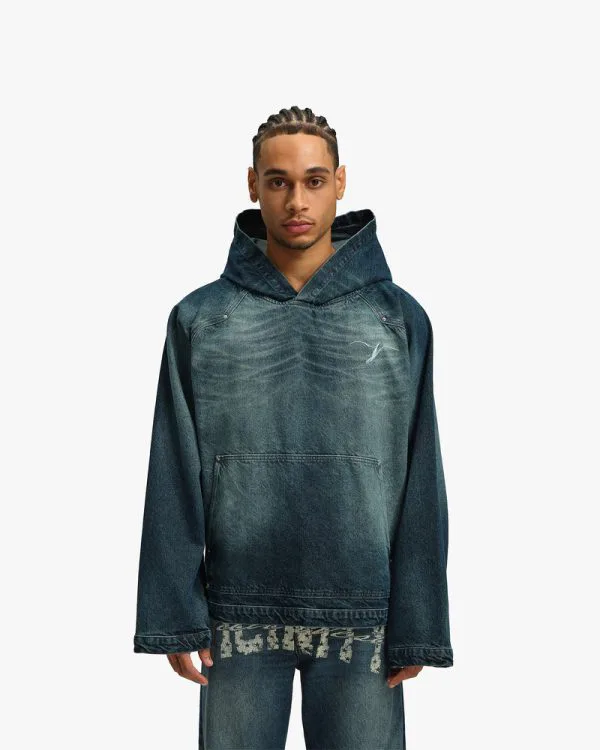 WILD SOUTH DENIM HOODIE LAKE - Pantalons & Jorts - streetwear Avenue Wear