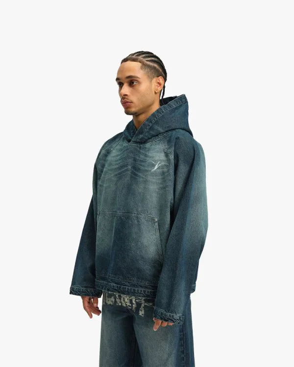WILD SOUTH DENIM HOODIE LAKE - Pantalons & Jorts - streetwear Avenue Wear