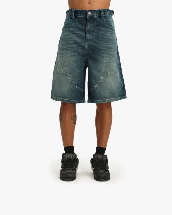 WILD SOUTH DENIM JORTS LAKE - Pantalons & Jorts - streetwear Avenue Wear