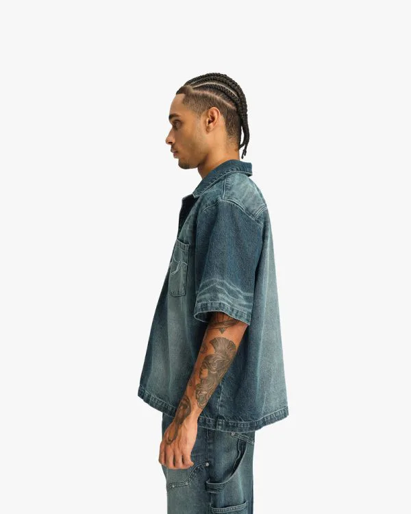 WILD SOUTH DENIM SHIRT LAKE - Pantalons & Jorts - streetwear Avenue Wear