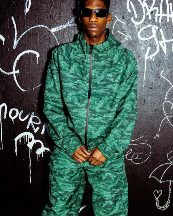 WINDBREAKER DOTTED CAMO GREEN - Vestes - streetwear Avenue Wear