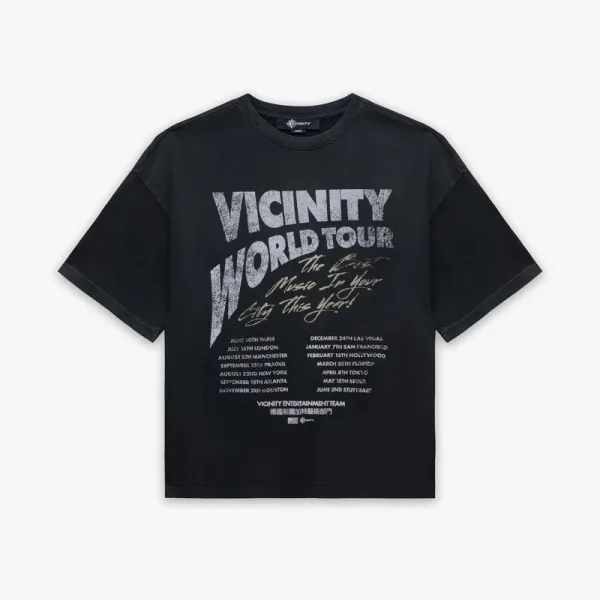 World tour tee vintage black - Avenue Wear