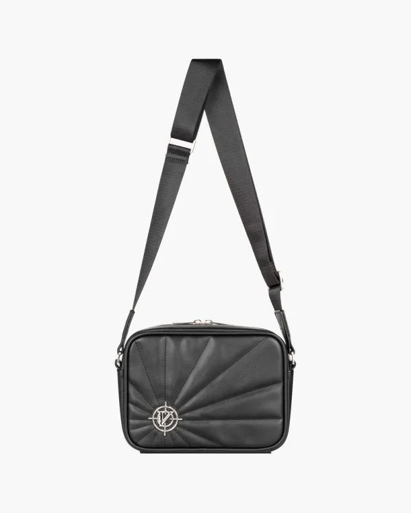 X leather shoulderbag black - Avenue Wear