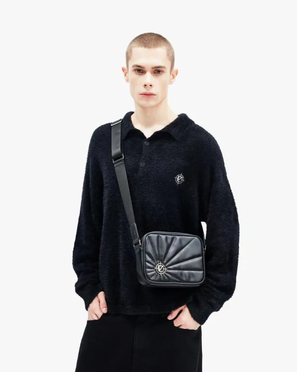 X LEATHER SHOULDERBAG BLACK - Accessoires - streetwear Avenue Wear