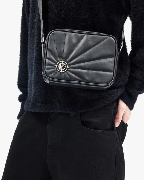 X LEATHER SHOULDERBAG BLACK - Accessoires - streetwear Avenue Wear