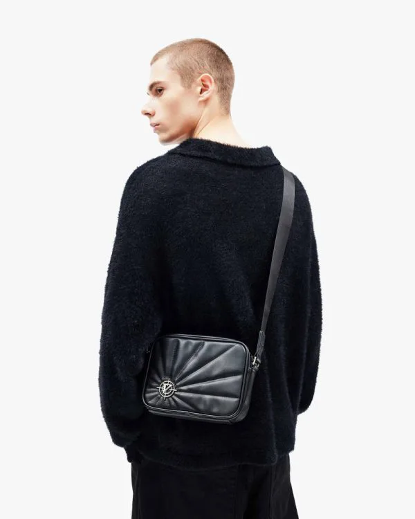 X LEATHER SHOULDERBAG BLACK - Accessoires - streetwear Avenue Wear