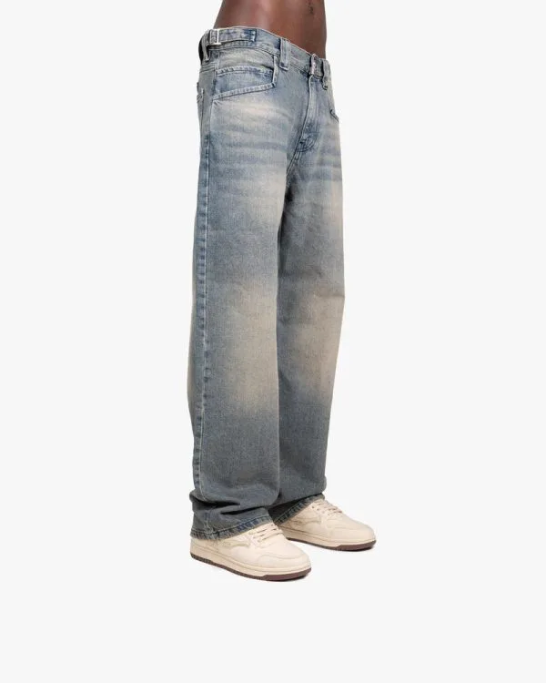 YELLOW TINTED DENIM - Pantalons & Jorts - streetwear Avenue Wear