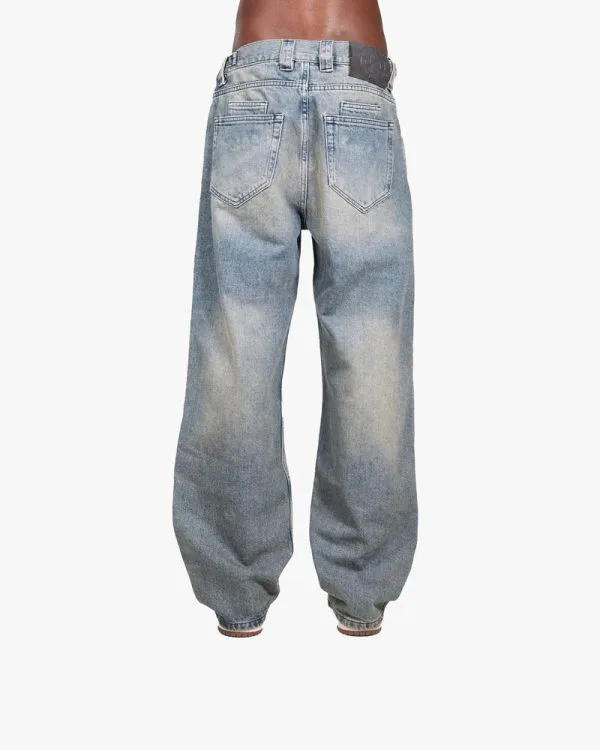 YELLOW TINTED DENIM - Pantalons & Jorts - streetwear Avenue Wear