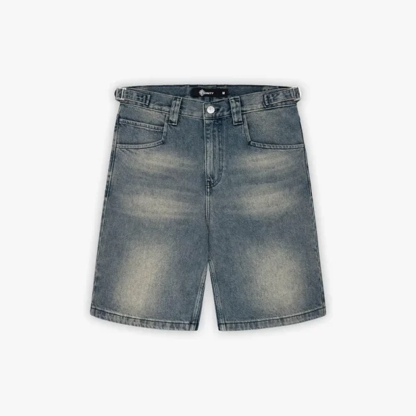 Yellow tinted denim jorts - Avenue Wear