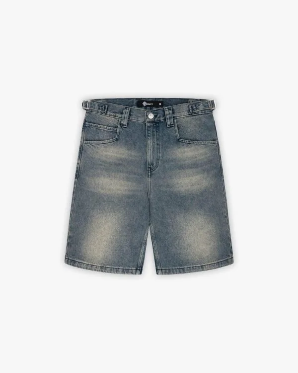 Yellow tinted denim jorts - Avenue Wear